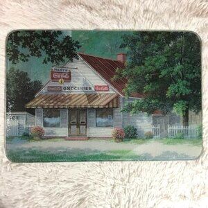 Vintage Coca-Cola Groceries Store Tempered Glass Serving Board Cutting Board